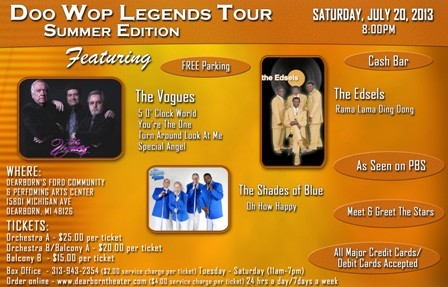 Doo Wop Legends Tour - Summer Edition