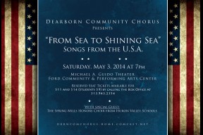Dearborn Community Chorus Spring Concert "From Sea to Shining Sea".