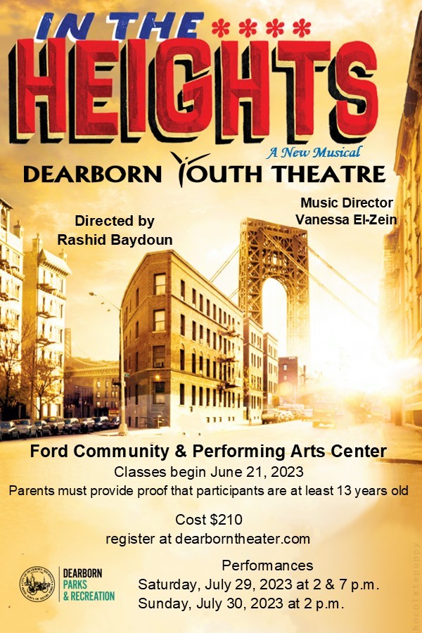 Dearborn Youth Theater Class Registration "In The Heights"