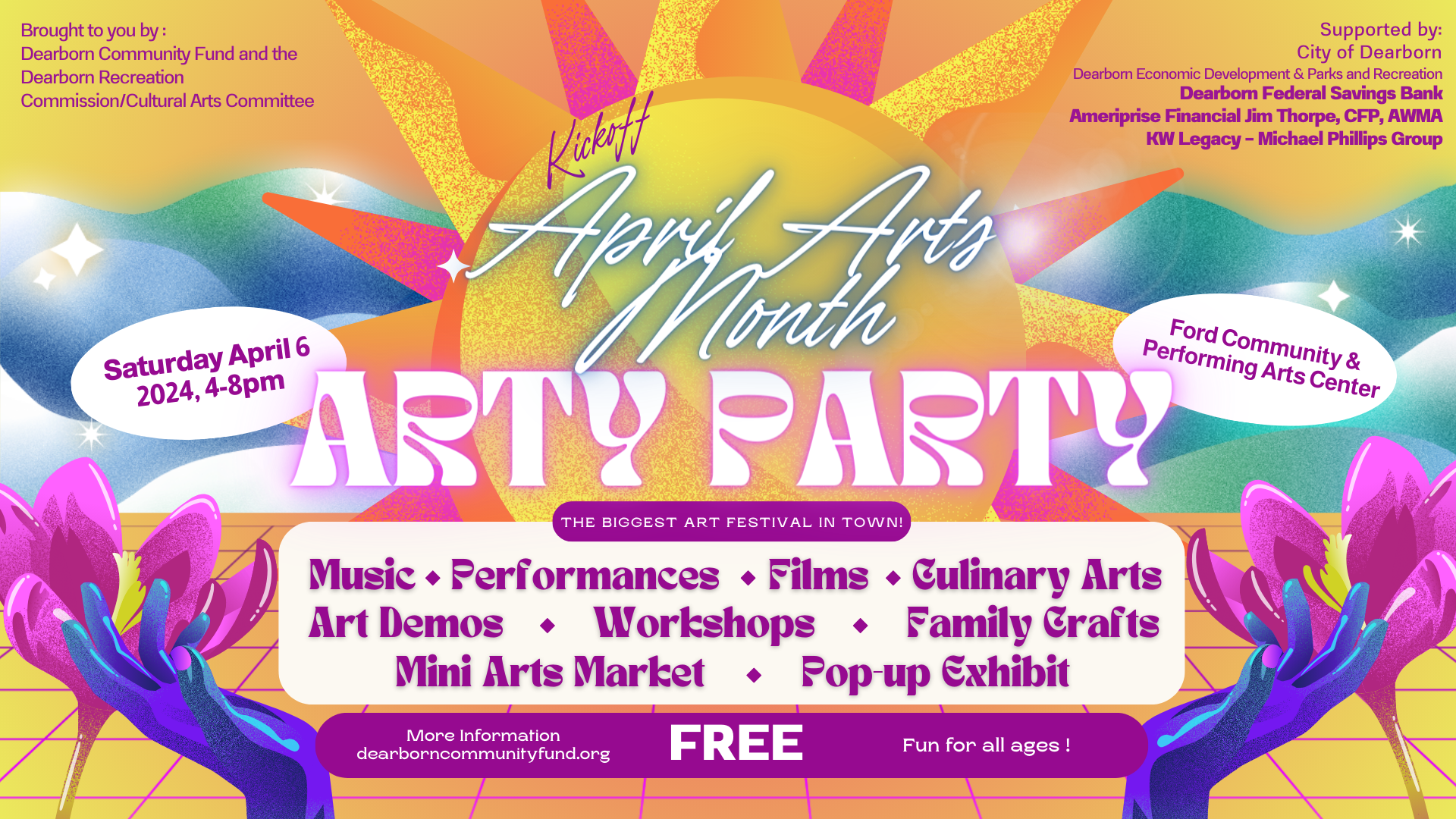 "Arty Party" Free Admission to Public
