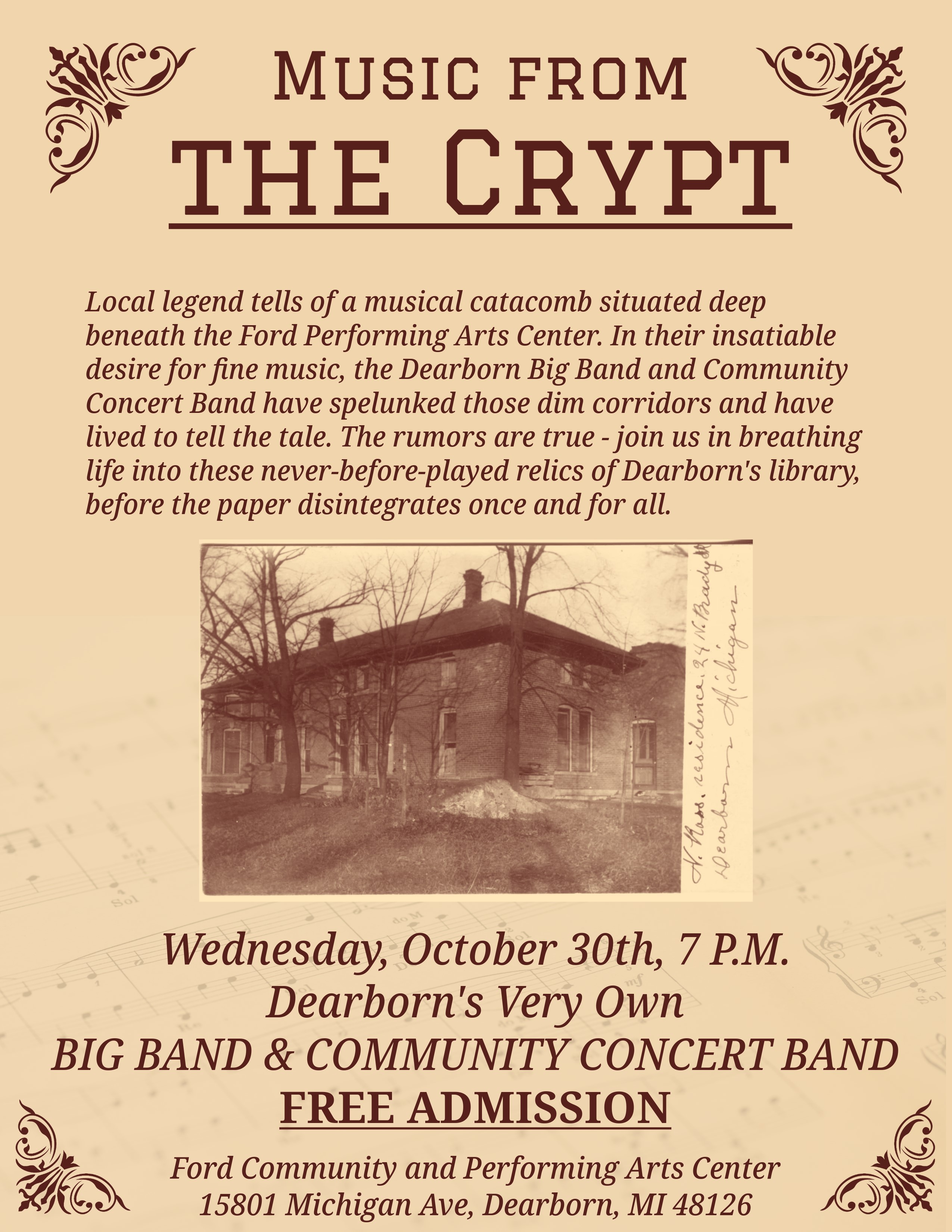 "Music from the Crypt" FREE ADMISSION
