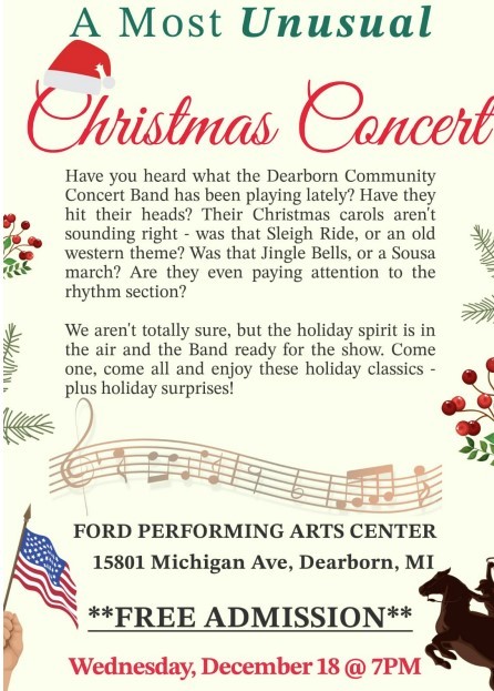 A Most Unusual Chistmas Concert Free Admission