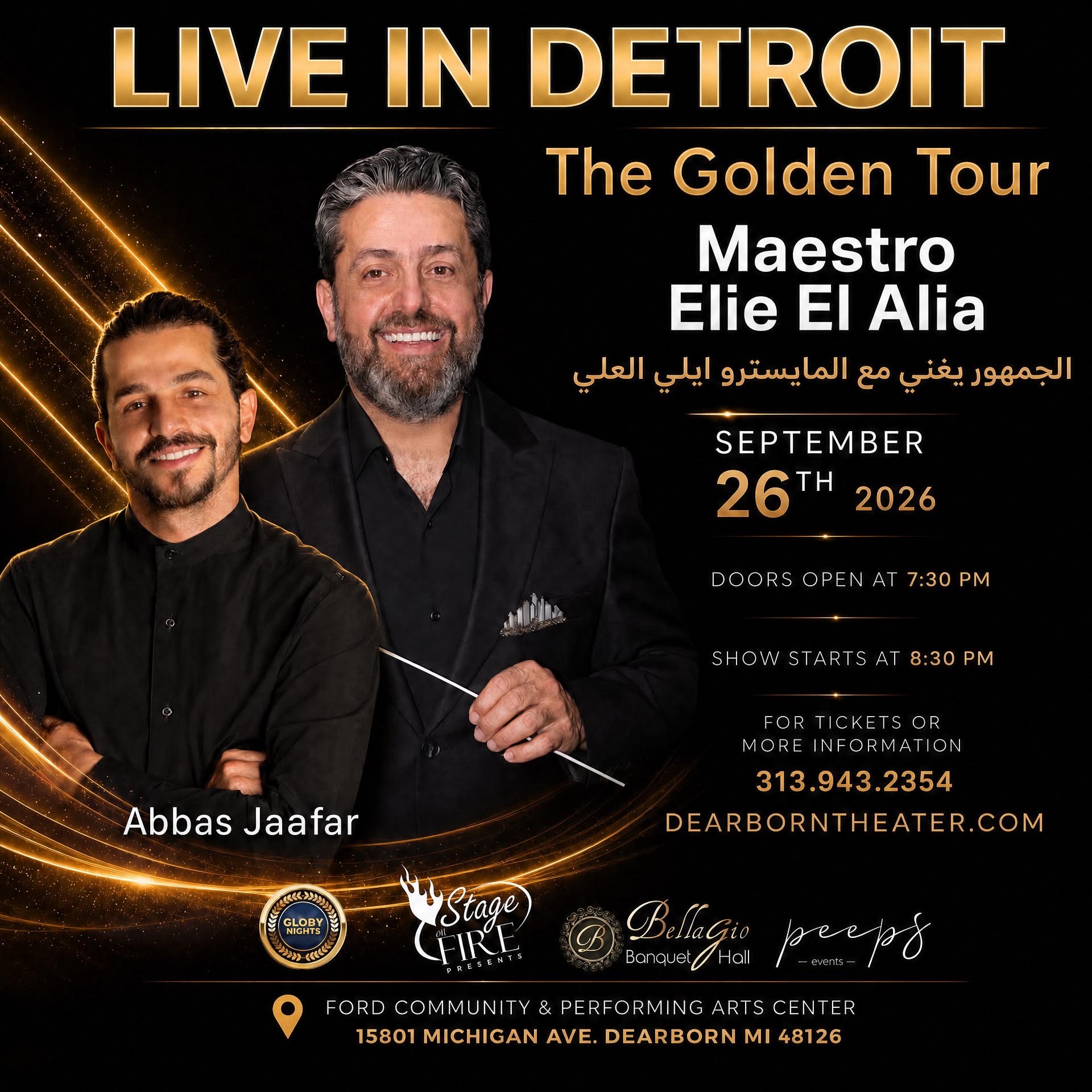 Stage on Fire and Bellagio Present:
The Golden Tour