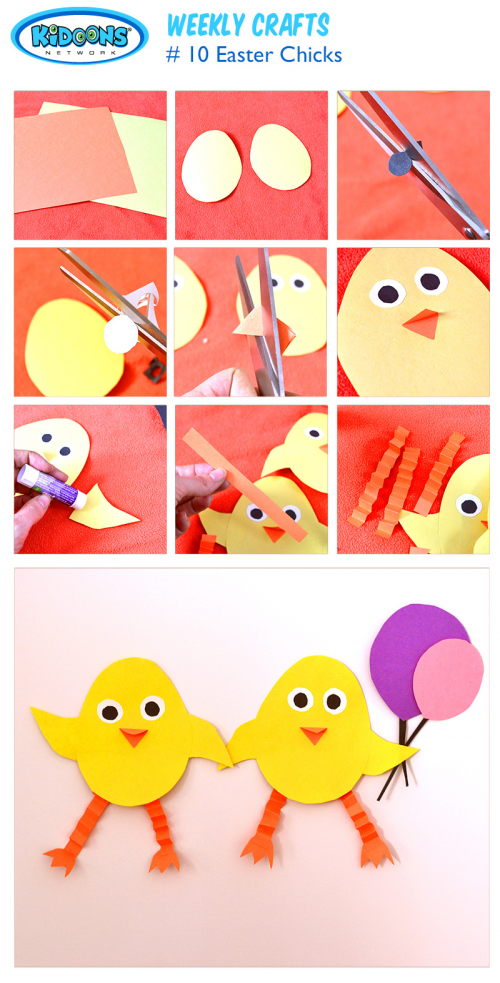 Easter Chicks craft from Kidoons Network